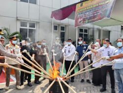 Periode Caturwulan I, Sebanyak 25 Perkara Pidana Telah Putus Inchraht, Kejaksaan Negeri Kota Pekalongan Gelar Pemusnahan Barang Bukti, Perkara Narkotika Masih Mendominasi.