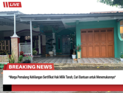 Warga Desa Kelang Depok Kehilangan Sertifikat Tanah, Pemilik Minta Bantuan KeBPN