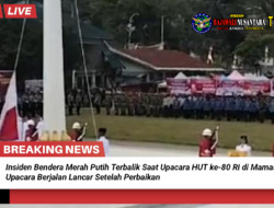 Insiden Bendera Merah Putih Terbalik Saat Upacara HUT ke-80 RI di Mamasa, Upacara Berjalan Lancar Setelah Perbaikan