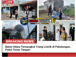 Balon Udara Tersangkut Tiang Listrik di Pekalongan, Polisi Turun Tangan