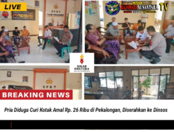 Pria Diduga Curi Kotak Amal Rp. 26 Ribu di Pekalongan, Diserahkan ke Dinsos