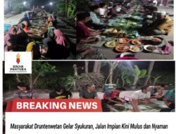Masyarakat Druntenwetan Gelar Syukuran, Jalan Impian Kini Mulus dan Nyaman