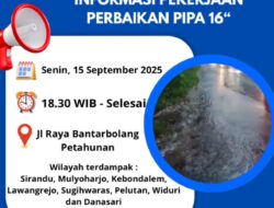 Perbaikan Pipa Air di Bantarbolang, Pasokan Terganggu Sementara