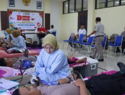 Polres Pekalongan Gelar Donor Darah Serentak Sambut HUT Humas Polri ke-74