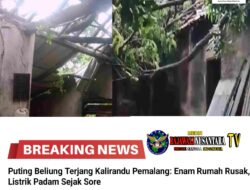 Puting Beliung Terjang Kalirandu Pemalang: Enam Rumah Rusak, Listrik Padam Sejak Sore