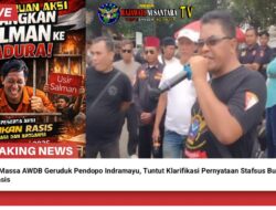 Ratusan Massa AWDB Geruduk Pendopo Indramayu, Tuntut Klarifikasi Pernyataan Stafsus Bupati yang Dinilai Rasis