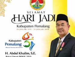 Ketua Umum IKMal Jaya Ucapkan Selamat Hari Jadi Kabupaten Pemalang ke-451