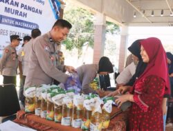 Polres Pekalongan Pantau Gerakan Pangan Murah di Kebonagung, 2 Ton Beras SPHP Ludes Diserbu Warga