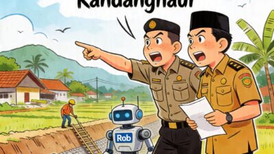 Gerak Cepat Hadapi Rob, Kades Supanali dan Camat Rusyad Nurdin Tinjau Normalisasi Tanggul di Kandanghaur