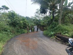 Aksi Cepat Bhabinkamtibmas dan Warga Atasi Jalan Licin Akibat Solar di Kandangserang