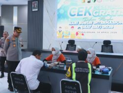 Polres Pekalongan Hadirkan Layanan Kesehatan Gratis bagi Buruh dan Ojol di Peringatan May Day 2026