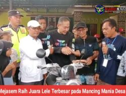 Bayu dari Mejasem Raih Juara Lele Terbesar pada Mancing Mania Desa Sukorejo