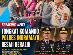 Mapolres Indramayu Gelar Tradisi Sambut Pisah Kapolres, Tongkat Komando Resmi Beralih ke AKBP Prianggo P.M.