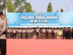 Polres Pekalongan Gelar Apel Pergelaran Personel Hadapi Dinamika Kamtibmas Terkini