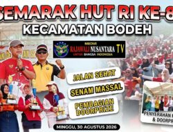 Ribuan Warga Padati Jalan Sehat dan Senam Massal HUT RI ke-81 di Bodeh, Camat Ingatkan Kondusivitas Jelang Pilkades