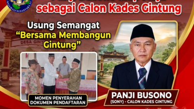 Panji Busono Siap Maju sebagai Calon Kades Gintung, Usung Semangat “Bersama Membangun Gintung”