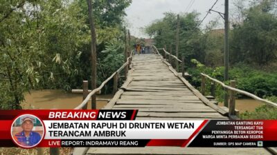Jembatan Penghubung Antarblok di Drunten Wetan Rapuh, Warga Khawatir Terisolir