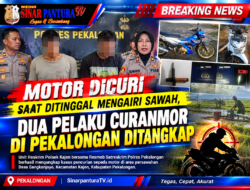 MOTOR DICURI SAAT DITINGGAL MENGAIRI SAWAH, DUA PELAKU CURANMOR DI PEKALONGAN DITANGKAP