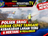 Polsek Sragi Gerak Cepat Tangani Kebakaran Lahan Tebu 6 Hektare di Pekalongan