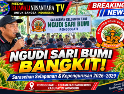 SARASEHAN SELAPANAN NGUDI SARI BUMI, AGUS SUTANTO TERPILIH KEMBALI PIMPIN KELOMPOK TANI PERIODE 2026–2029