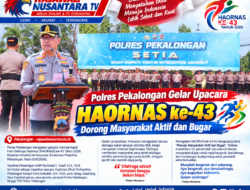 Polres Pekalongan Gelar Upacara HAORNAS ke-43, Dorong Masyarakat Aktif dan Bugar